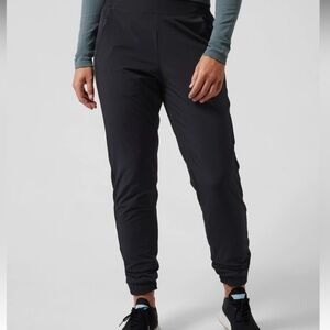Athleta Brooklyn Lined Black Joggers